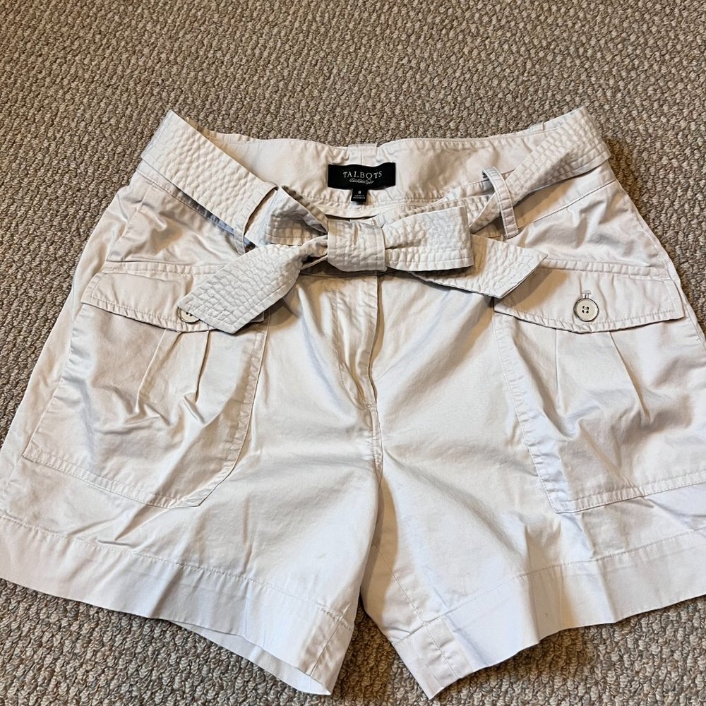 Talbots Safari Shorts with Tie Belt